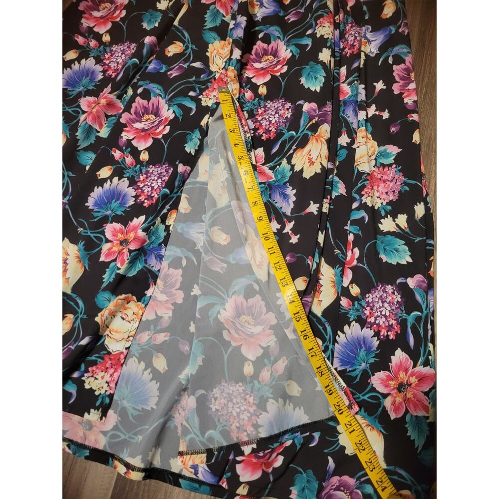 Colorful Floral Maxi Dress sz XL boho flowy whimsical - Picture 9 of 9